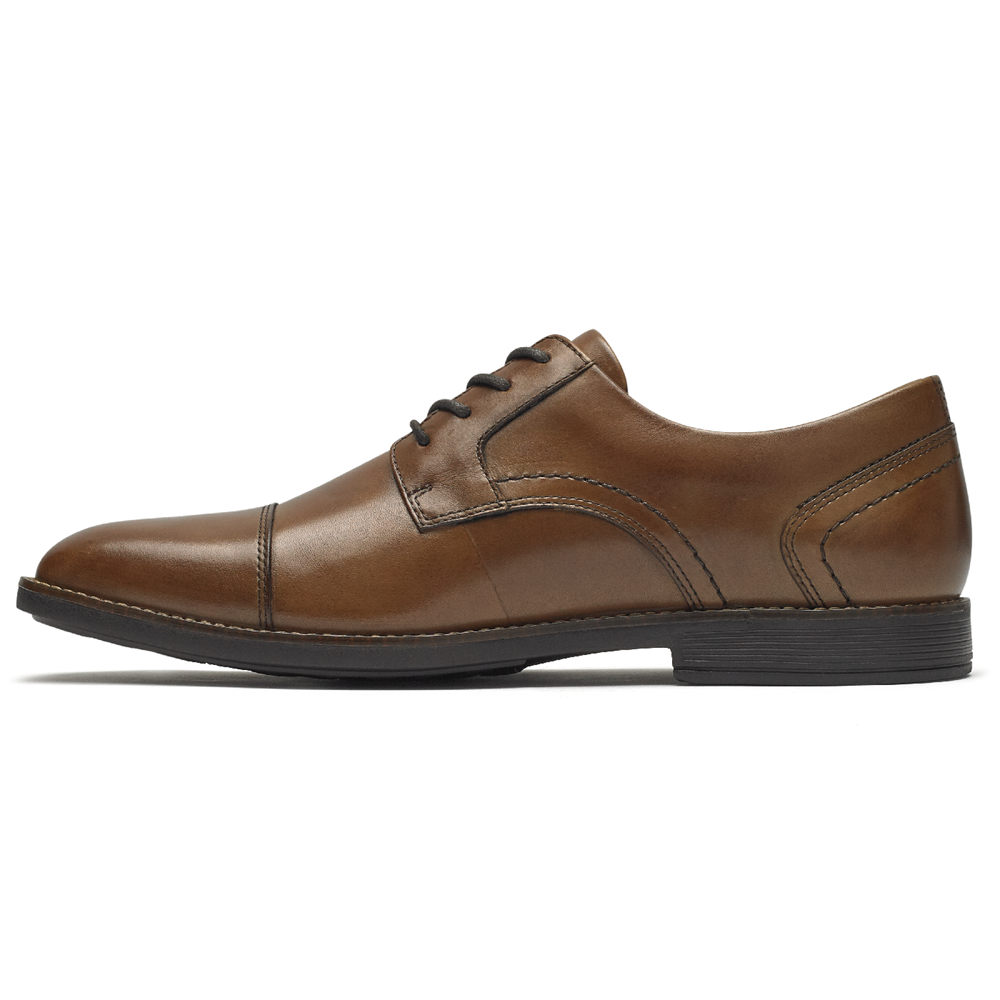 ロック ポート ビジネス シューズ メンズ ブラウン - Slayter Cap Toe Blucher - EZX073521